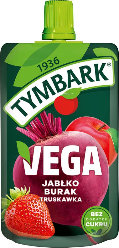 Tymbark Vega Apple Beetroot Strawberry Mousse 100 g