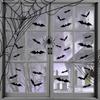 Halloween Party Bat Sticker 3D Stereoscopic Bat Sticker Black Bat Sticker Decorate Room Scary Decorative Props