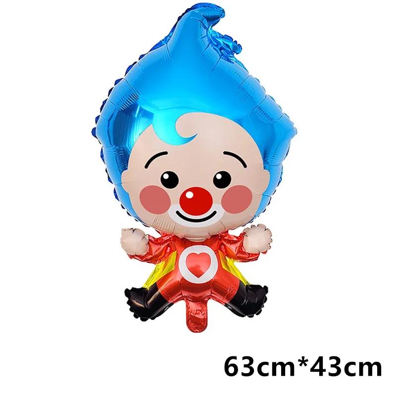 Clown Theme Foil Latex Balloons Happy Birthday Banner Party Decoration Gift Bag Spiral Cup Background Cake Topper Pliming Toy
