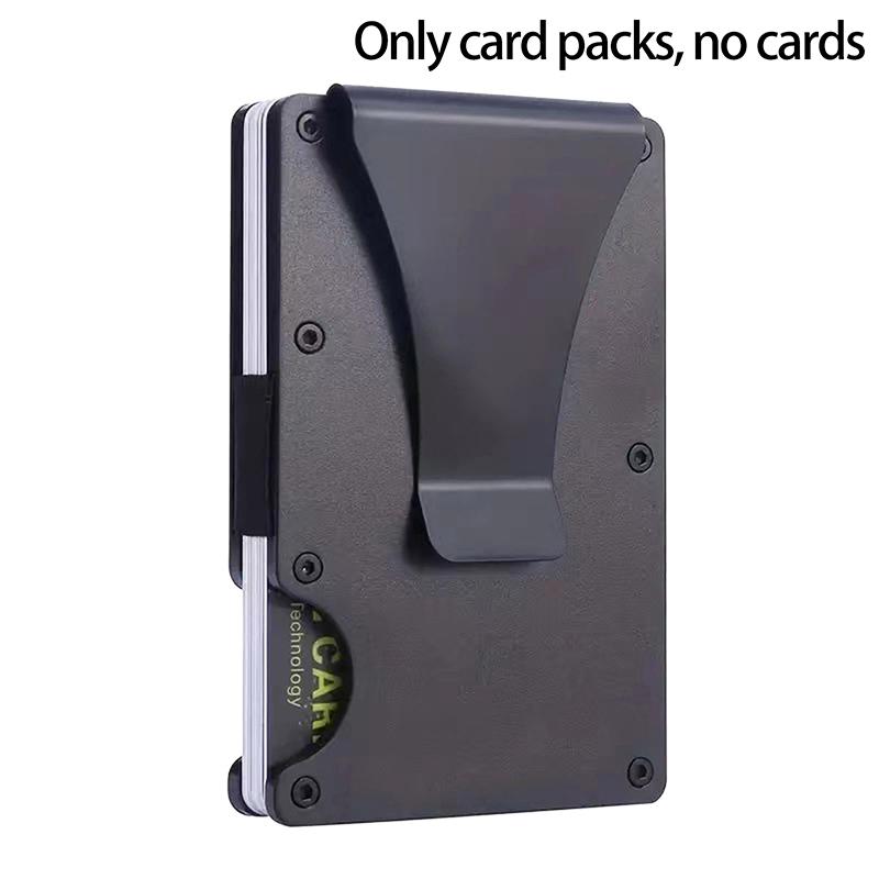Минималистичный кошелек для мужчин и женщин - Тонкий RFID-кошелек, устойчивый к царапинам, держатель для кредитных карт и зажим для денег, Легко снимаемые деньги