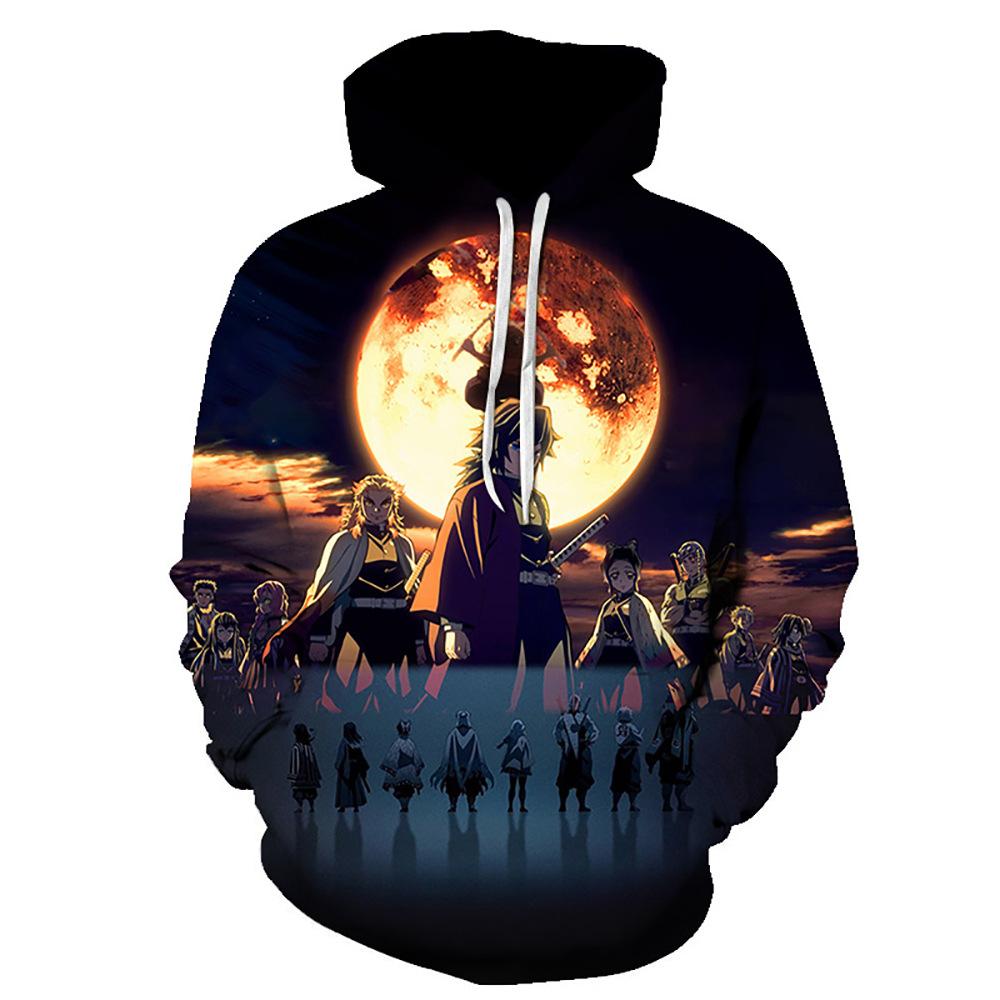 Аниме Demon Slayer Series 3D Printed Man's Spring New Style Hooded Long Sleeve Hoodie Fashion Casual Cotton Pullover Clothing