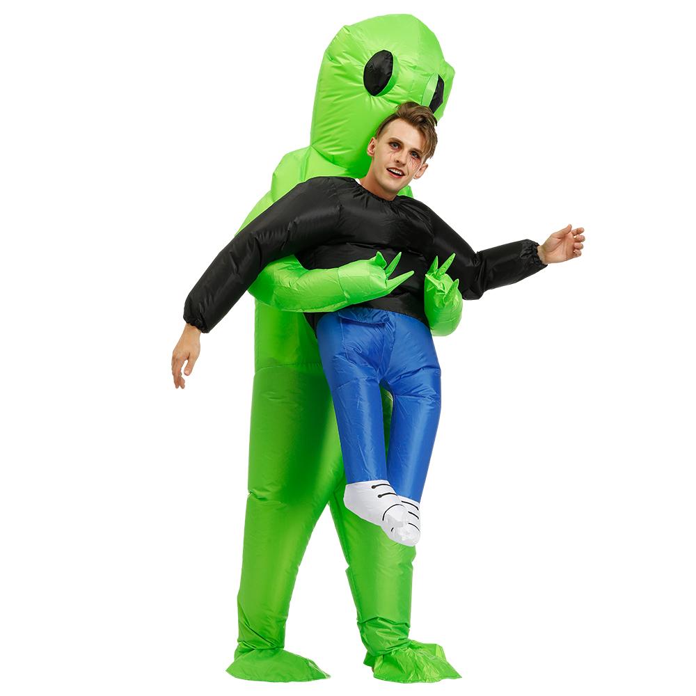 Adult and Kids Alien Inflatable Costume for Boys and Girls, Party Cosplay Funny Suit, Anime Fancy Dress Halloween Costume for Men and Women