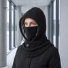 Зимняя маска для лица унисекс, флисовая балаклава со шнурком, теплая лыжная шапка, ветрозащитный капюшон с флисовой подкладкой, защита шеи для активного отдыха, велоспорта, пешего туризма