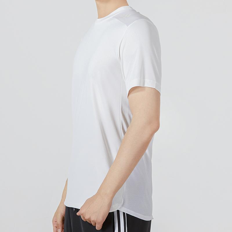Adidas Чистый цвет дышащая спортивная футболка с круглым вырезом с коротким рукавом мужские топы белые HB6533