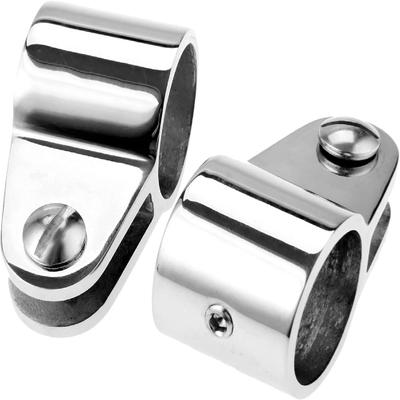 Пара fixed bracket clamps из нержавеющей стали 316 – 19/20/22/25/30/32 мм НАРУЖНЫЙ Диаметр – Аксессуары для лодочных тентов и зонтов – Морская фурнитура для яхт – Зеркальная полировка