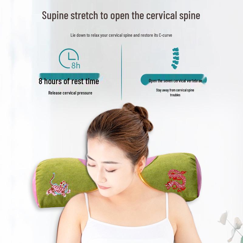 Mugwort Sleep-Aid Cervical Pillow: Herbal Neck Support & Waist Cylindrical Cushion