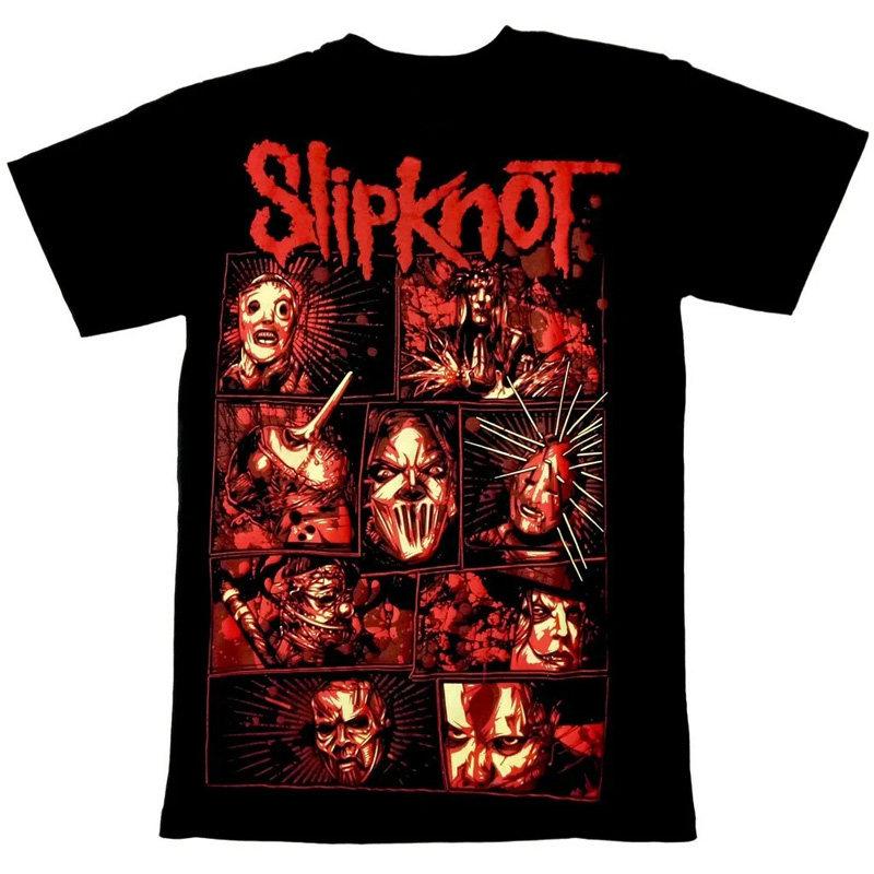 Yk Slipknot Металл Панк Рок Американский Ретро Оверсайз Уличная Одежда Винтажная Футболка