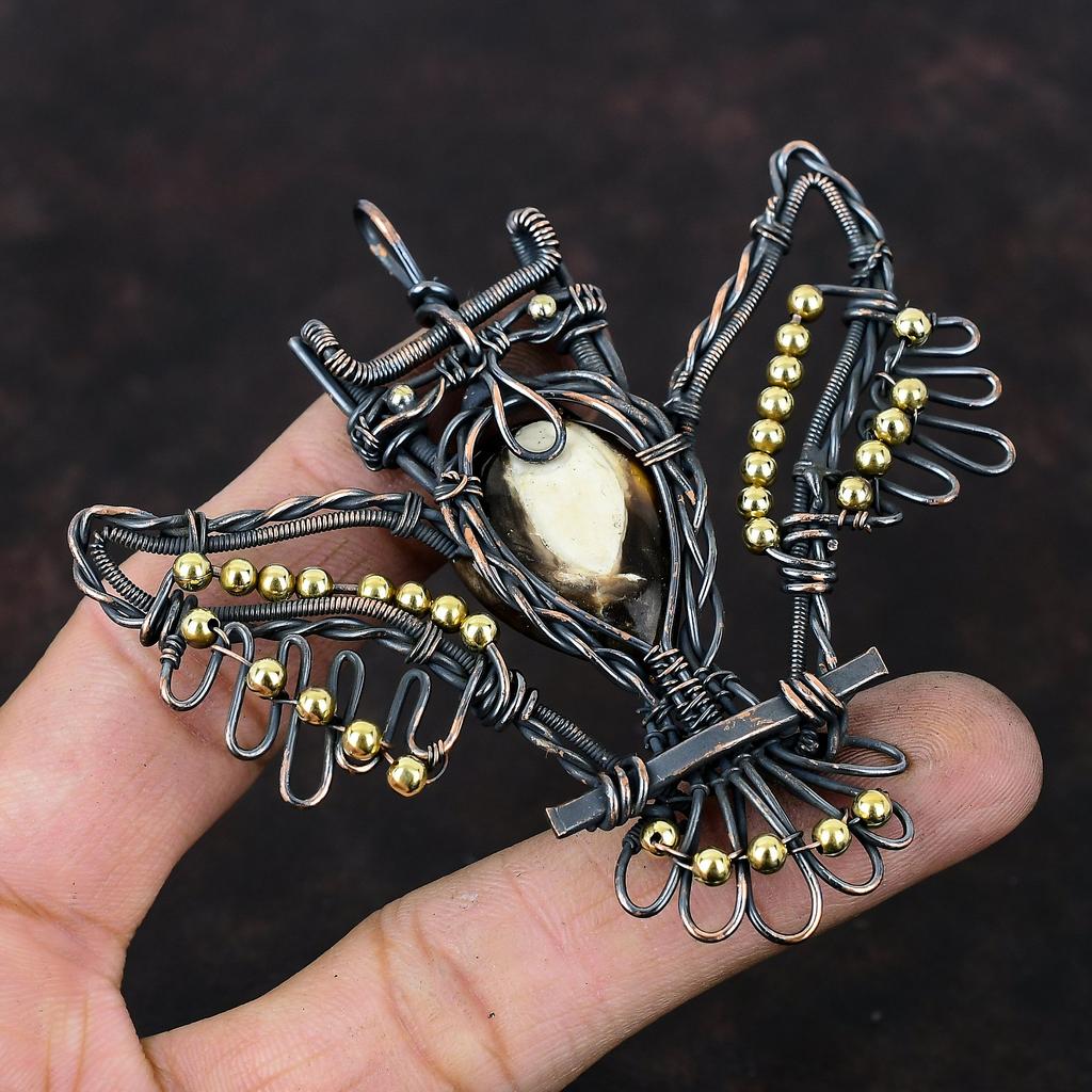 Подвеска из арахисового дерева, яшма, медная проволока, обернутая подвеской из драгоценных камней, проволочная обертка, сова, ювелирные изделия ручной работы, медная проволока, ювелирные изделия для подарка