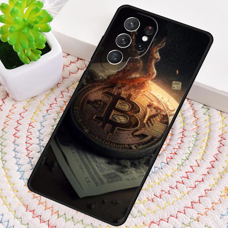 Мягкий чехол для телефона Bitcoin BTC для Samsung Galaxy note 10 pro S26 Ultra S23 S24 FE S25 S21 S22 PLUS ударопрочный