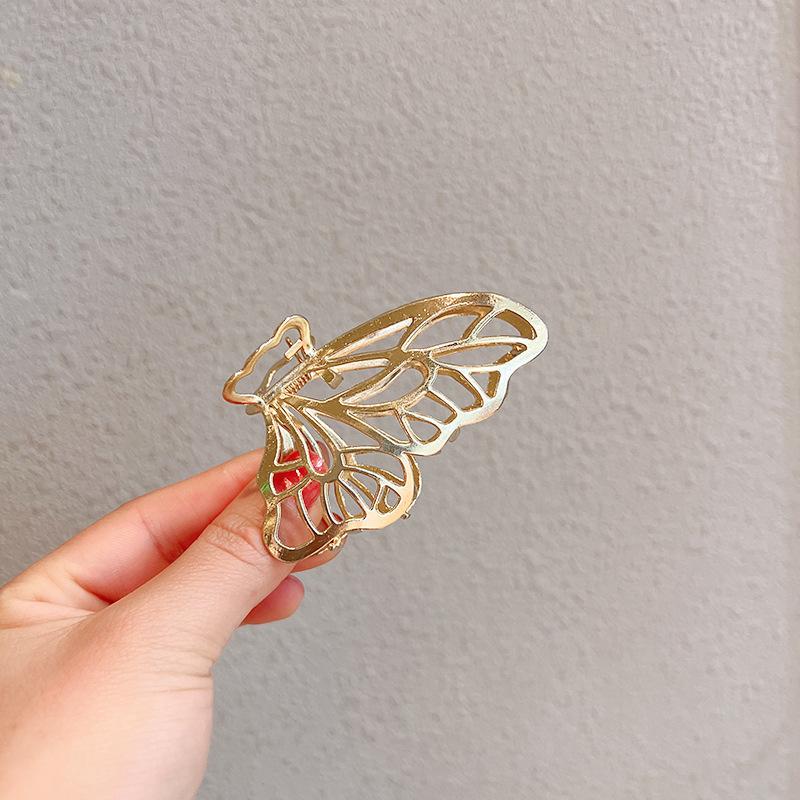 Модная металлическая заколка для волос с геометрическим рисунком, бабочка, винтажная элегантная заколка для волос, зажим для волос для девочек, головные уборы, женские аксессуары для волос