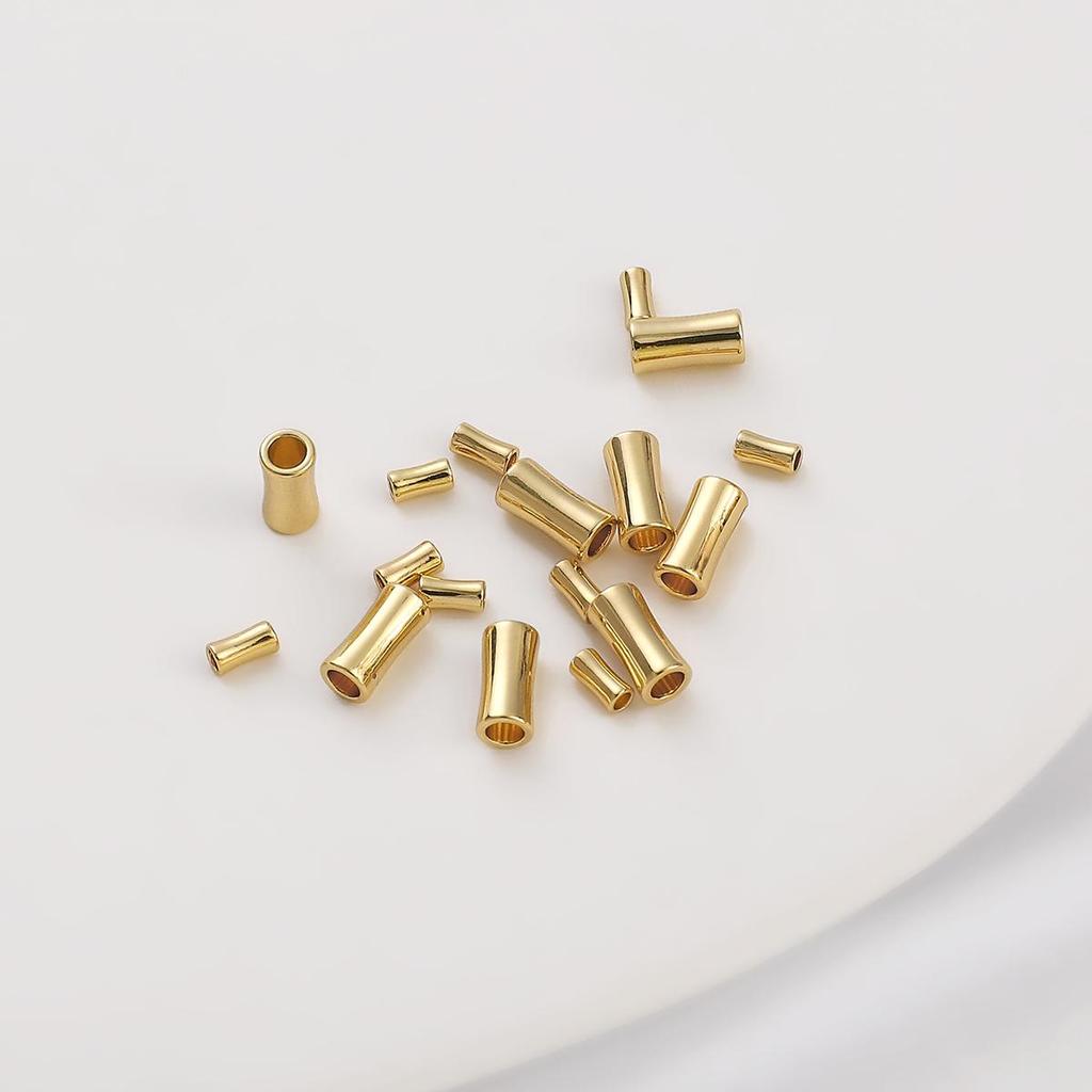 10 шт медные бамбуковые бусины-шармы для браслета и ожерелья DIY изготовления ювелирных изделий