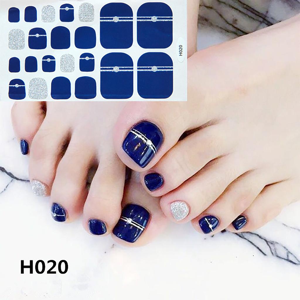 Toe Nail Stickers For Summer Sandals Full Wraps Toe Nail Polish Sticke