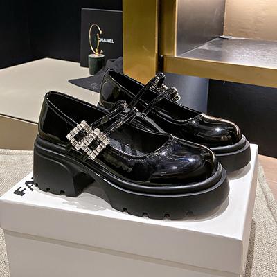 Мода 2024 осень новые нескользящие женские кроссовки на толстой подошве с круглым носком