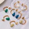 Exquisite Trendy Flowing Drip Oil Rubber Plug Earrings, Simple and Versatile, Fashionable Temperament, Personalized Earrings and Earrings