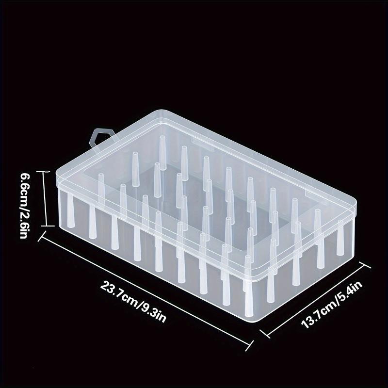 42 Slot Sewing Thread Storage Box Transparent PP Plastic for Embroidery Sewing DIY Craft Travel Use