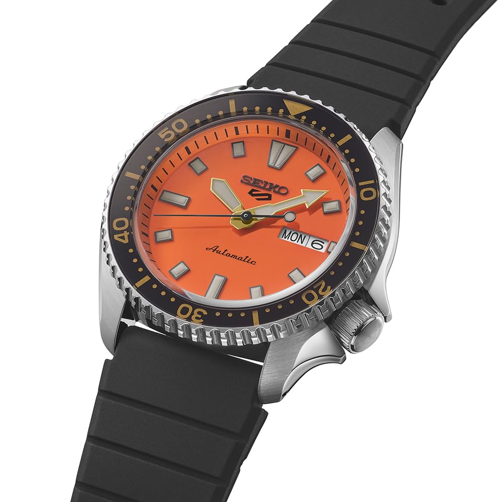 5 Sports SBSA309 Mechanical Automatic manual Date and Day Orange SKX Series Silicone Stainless Case [Seiko Watch] Men's Watch, Japanese-made (with
