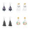 Aclylic Ghost Pendant Earrings With Cartoon Design For Fashion Women