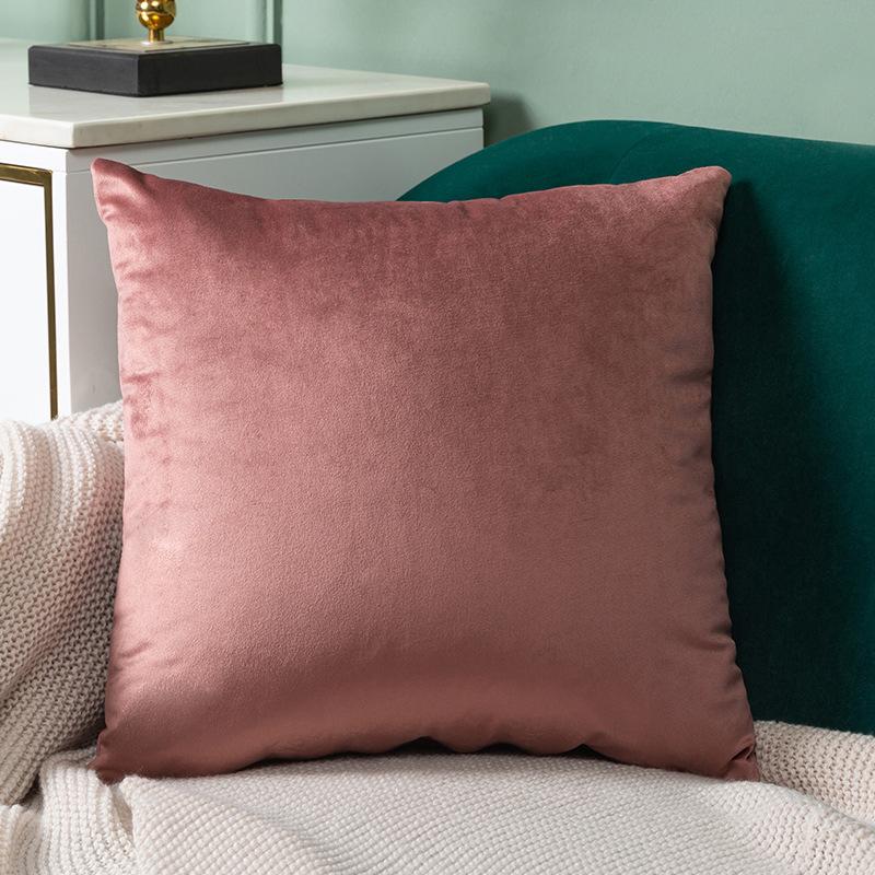 Solid Color Velvet Pillow Sofa Cushion Cover Office Bedside Plush Cushion Cover Dutch Velvet Pillow Cover