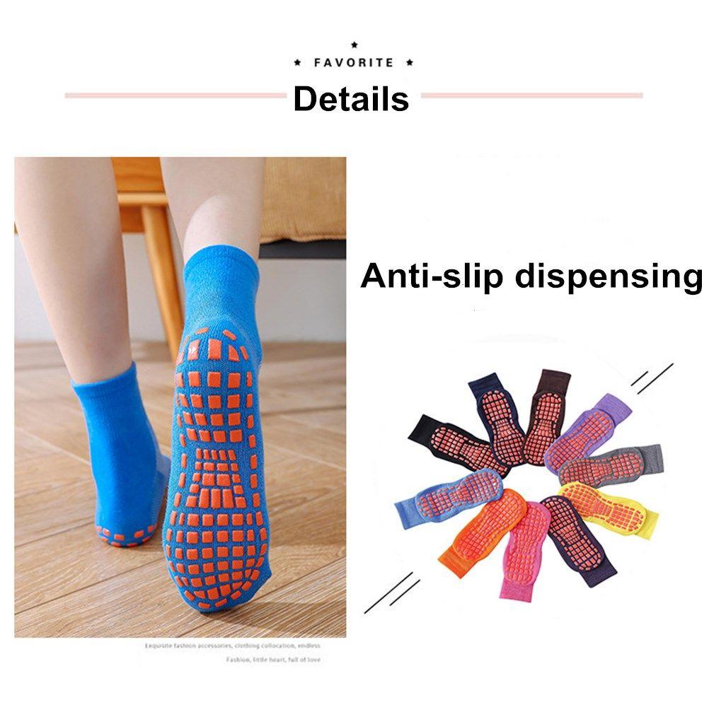 Цветные липкие носки-грипперы для женщин и мужчин, противоскользящие носки с фиксацией на лодыжке, носки с гриппами, носки для йоги, нескользящие