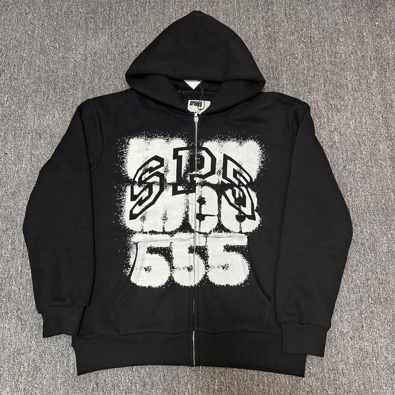 American Style F555 Spider Web Foam Tracksuit Set Mens Casual Sportswear Hooded Sweatshirt Shorts