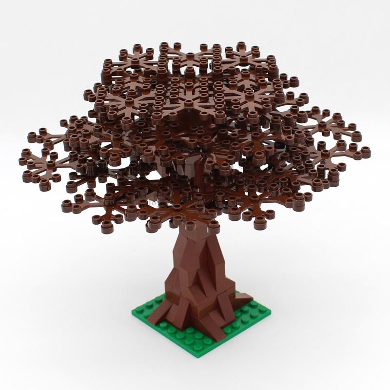 MOC DIY Building Blocks Bricks Jungle Garden Plant Tree Courtyard Compatible City Street View Accessories Construction Toys