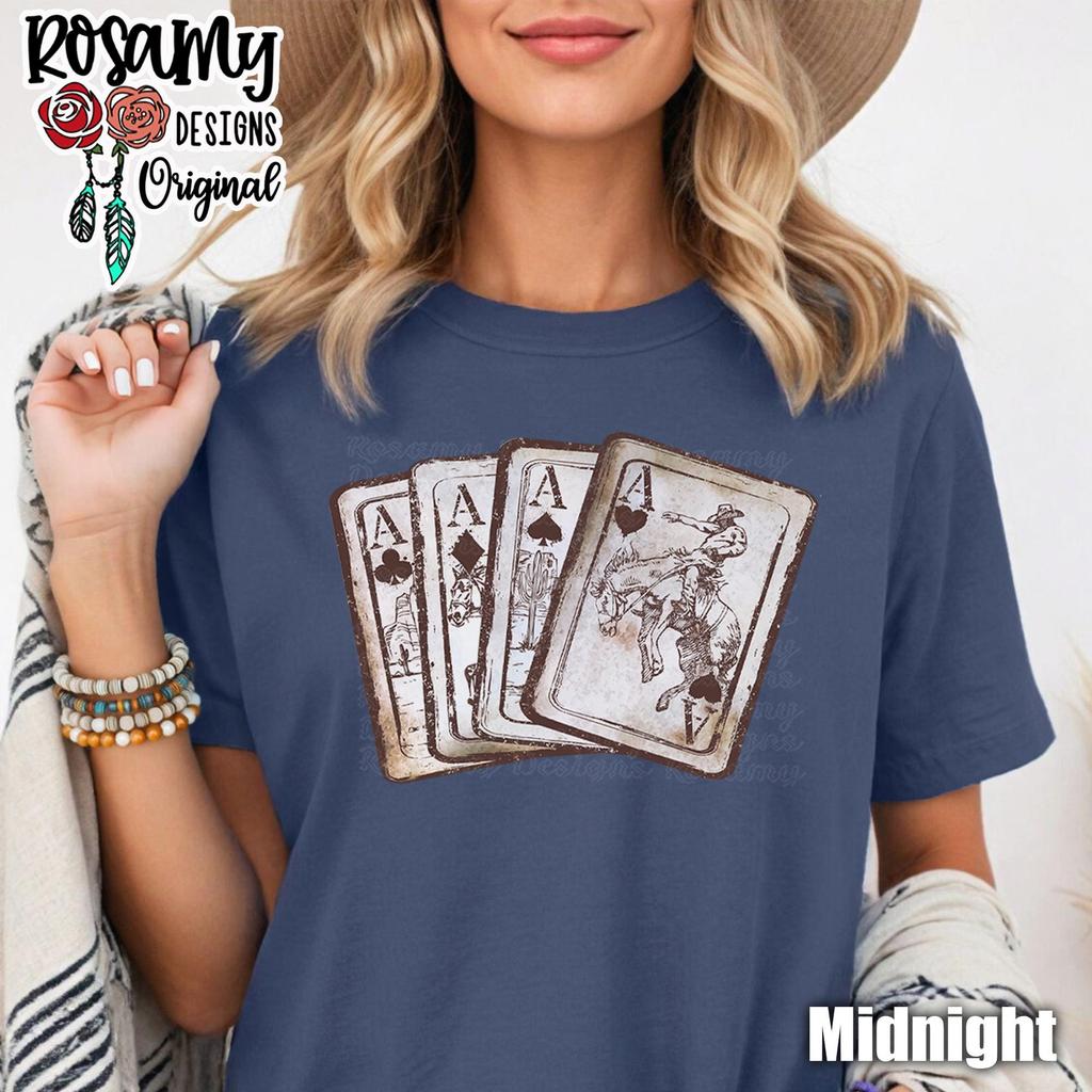 Ace of Cowboys Shirt, Ace Card Cowboy, Western, Comfort Colors Tee, Oversized, Front Design, Country, Cowgirl, Rodeo, Playing Card, Poker