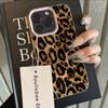 INS Чехол для телефона с коричневым леопардовым принтом для iPhone 17 16 Pro Max 15 14 Plus 13 12 11 XR XS Max Мягкий силиконовый чехол из ТПУ с узором личи