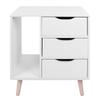 Free Standing Bedroom Bedside Table Night Stand Cabinet with Drawers Foot Storage Organizer