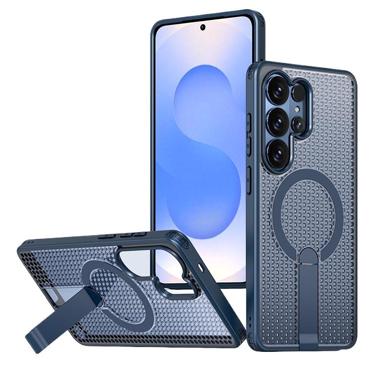 Samsung s26ultra magnetic mobile phone case plus anti-drop Fanxing honeycomb breathable heat dissipation s25u vertical bracket