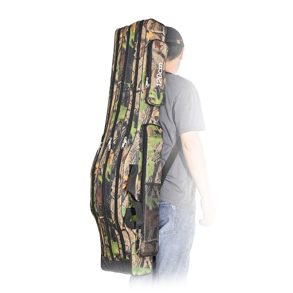 3 Layers Fishing Rod Bag Folding Design Fishing Carry Case Portable Fishing Reel Bag Fishing Trip