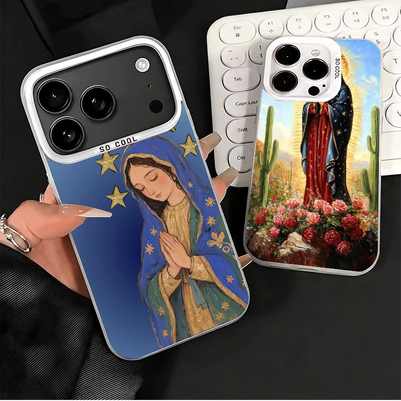 Virgen Mary Virgin De Guadalupe Soft Phone Case for iPhone 15 16 17 Pro Max 17Air 16E 14 Plus 13 12 Mini Shockproof Cover Back S