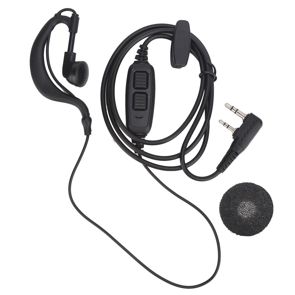 Walkie Talkie Earpiece Dual PTT Headset with Earplug Sleeve for BAOFENG UV?82 UV?82L UV?89 UV8D