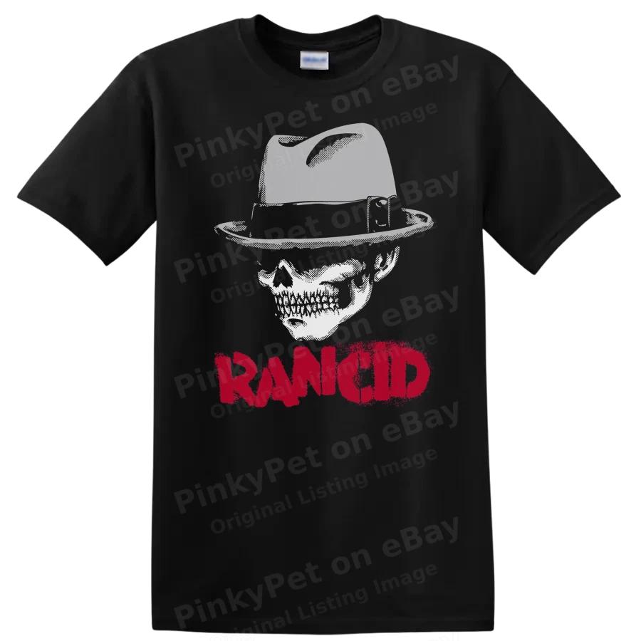 White Hat Cartoon Character Graphic T Shirt Punk Rock Music Tee