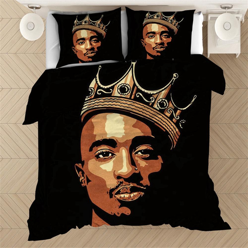 Rapper Tupac 2Pac 3D Printed Bedding Set Duvet Covers Pillowcases Comforter Bedding Set Bedclothes Bed Linen 01