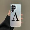 Цветной чехол для телефона Samsung Galaxy S26 S25 S24 S23 S22 Ultra S20 S10 S21 FE 5G Plus Серебристый IMD Чехол Черная Буква A Модный