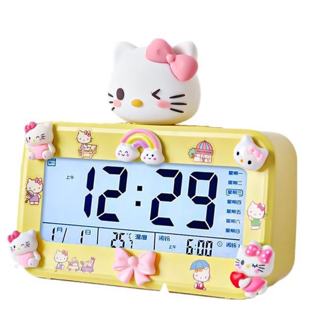 Cartoon panda doll alarm clock for students Electronic clock for children School gift Boys and girls learn electronic clock