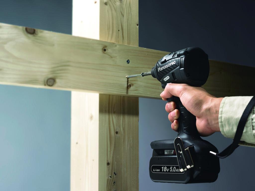 Panasonic Зарядный ударный EZ75A7 Двойной компактный Общая длина 118 мм Легкий Аккумулятор x Зарядное устройство и Кейс в комплекте Ударный шуруповерт Черный (14,4 В/18 В