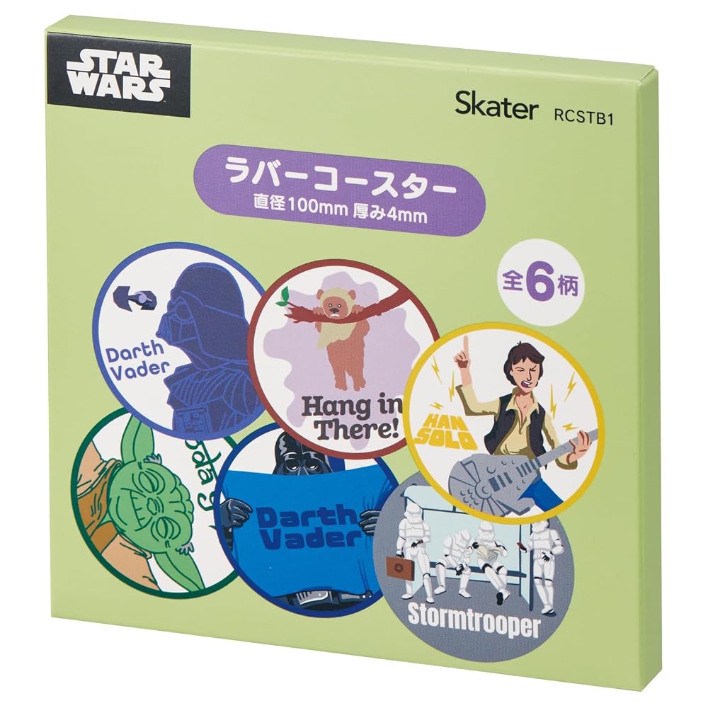 Skater Rubber Coaster Complete Box (6 types) - Disney STAR WARS Unique Art RCSTB1B-A