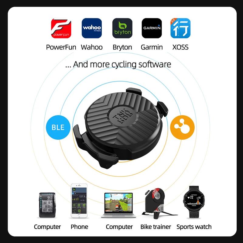 Датчик скорости и каденса ThinkRider C5 Велокомпьютер Спидометр ANT+ BLE Совместим с шоссейным велосипедом MTB Для GARMIN Bryton