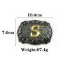 Smooth Buckle Belt Men's Decoration with Jeans Frosted Leather Four Seasons Letter S Two-Color Buckle Belt