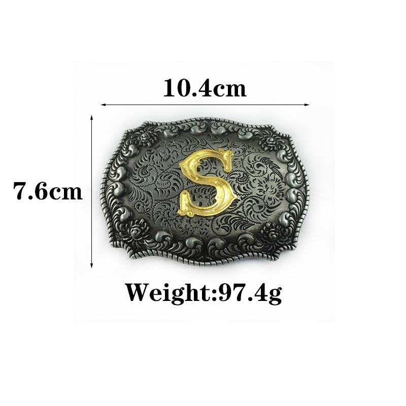 Smooth Buckle Belt Men's Decoration with Jeans Frosted Leather Four Seasons Letter S Two-Color Buckle Belt