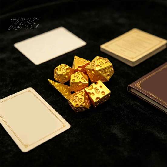 Tabletop Game Dice 7Pcs 3D Printed Cheese Set, D4/6/8/10/12/20 Multi-side Gaming Dice, D20 Polyhedral for Family Night Party Board Set