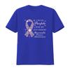 Женская футболка I Wear Purple For My Best Friend Pancreatic Cancer Awareness Черная 2XL Винтажная стирка Уличный стиль Дышащая