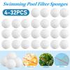 4-32 шт. Губки для фильтра бассейна, шарики для удаления пены, губка для поглощения масла, ванна, СПА, средство для очистки от масла и ила