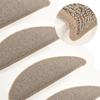 VidaXL Stair Carpet 15 Pieces 65 X 21 X 4 Cm Brown Semicircular Large 149855