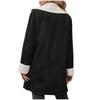 Ladies' Fashionable Long Sleeved Lapel Thickened Warm Plush Solid Color Jacket
