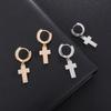 Cross Earrings Tycoon Earrings Copper Micro Inlaid Earrings Style Earrings
