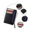 Wallet Mini PU Leather Card Holders Credit Cards Slots Purse Men  Women Zipper Coin Pocket Short Wallet