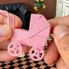 Реалистичная миниатюрная коляска для ролевых игр и демонстрации для любителей кукольных домиков, 1:Масштаб 1:12, Легко собирается, Коляска-люлька