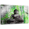 Canvas Print Buddha with Green Leaves